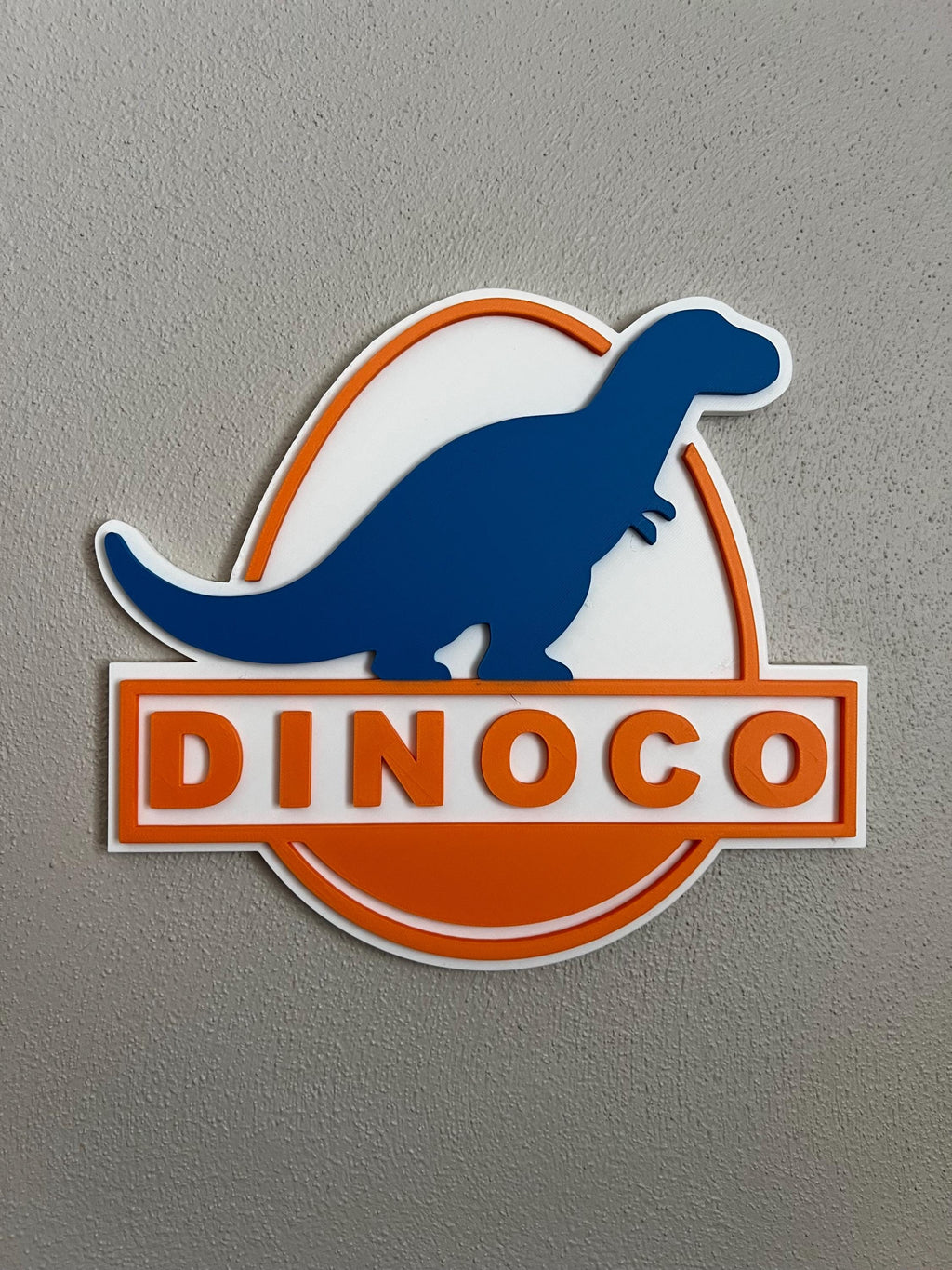 3D-Printed Cars-Inspired Dinoco Wall Sign – Made for Wall Display