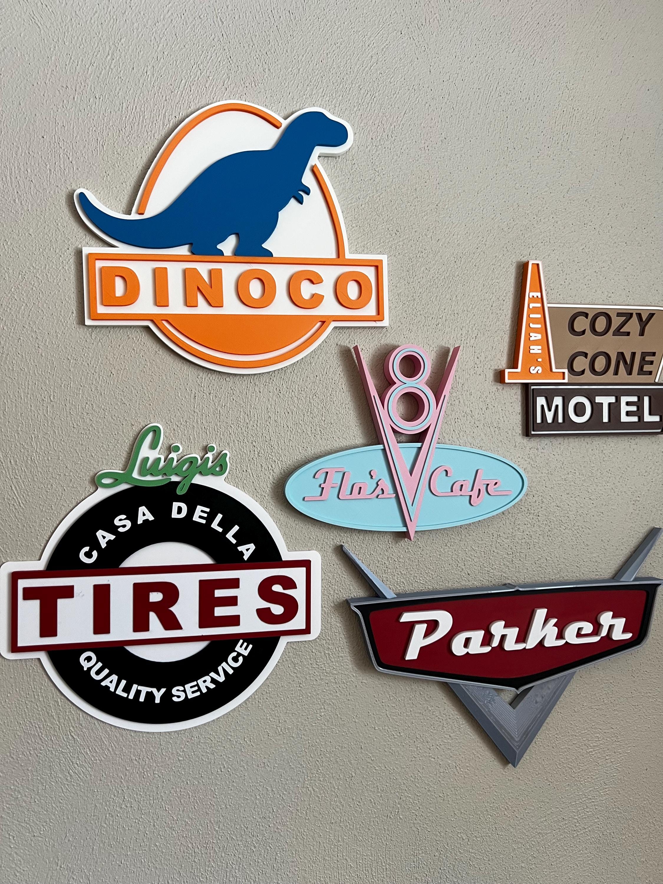 3D-Printed Cars-Inspired Gas Station Wall Sign – Made for Wall Display