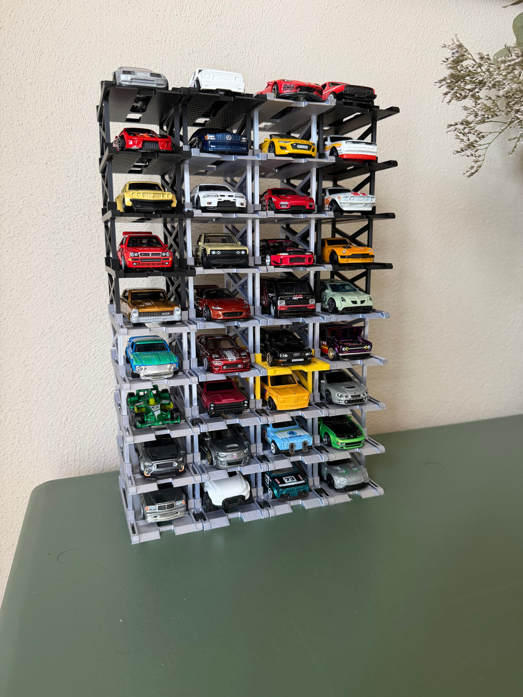 3D Printed Diecast Display Garage | Stackable Hot Wheels Organizer | Multi-Level Car Showcase Shelf | Car Lift Display | Office Decor