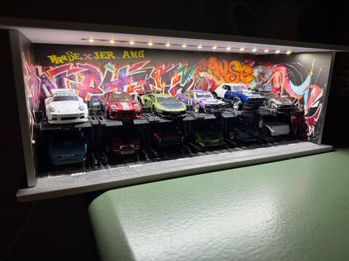 3D Printed Diecast Display Garage | Stackable Hot Wheels Organizer | Multi-Level Car Showcase Shelf | Car Lift Display | Office Decor