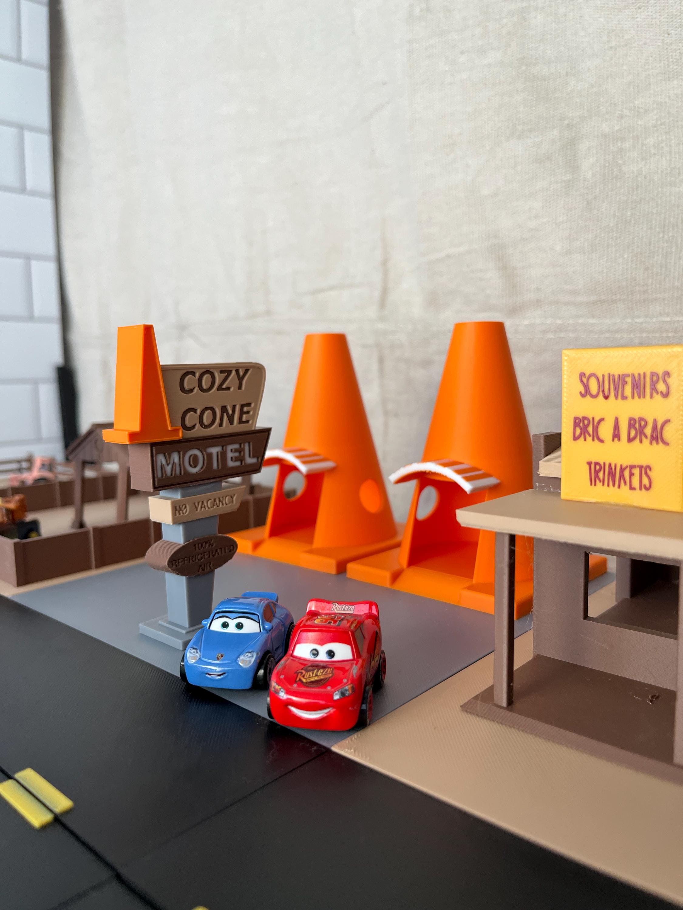 Radiator Springs Town Diorama Playset | Route 66 Town | Model Town from the Movie Cars | Mini Town | Gifts for Kids | Two Sizes