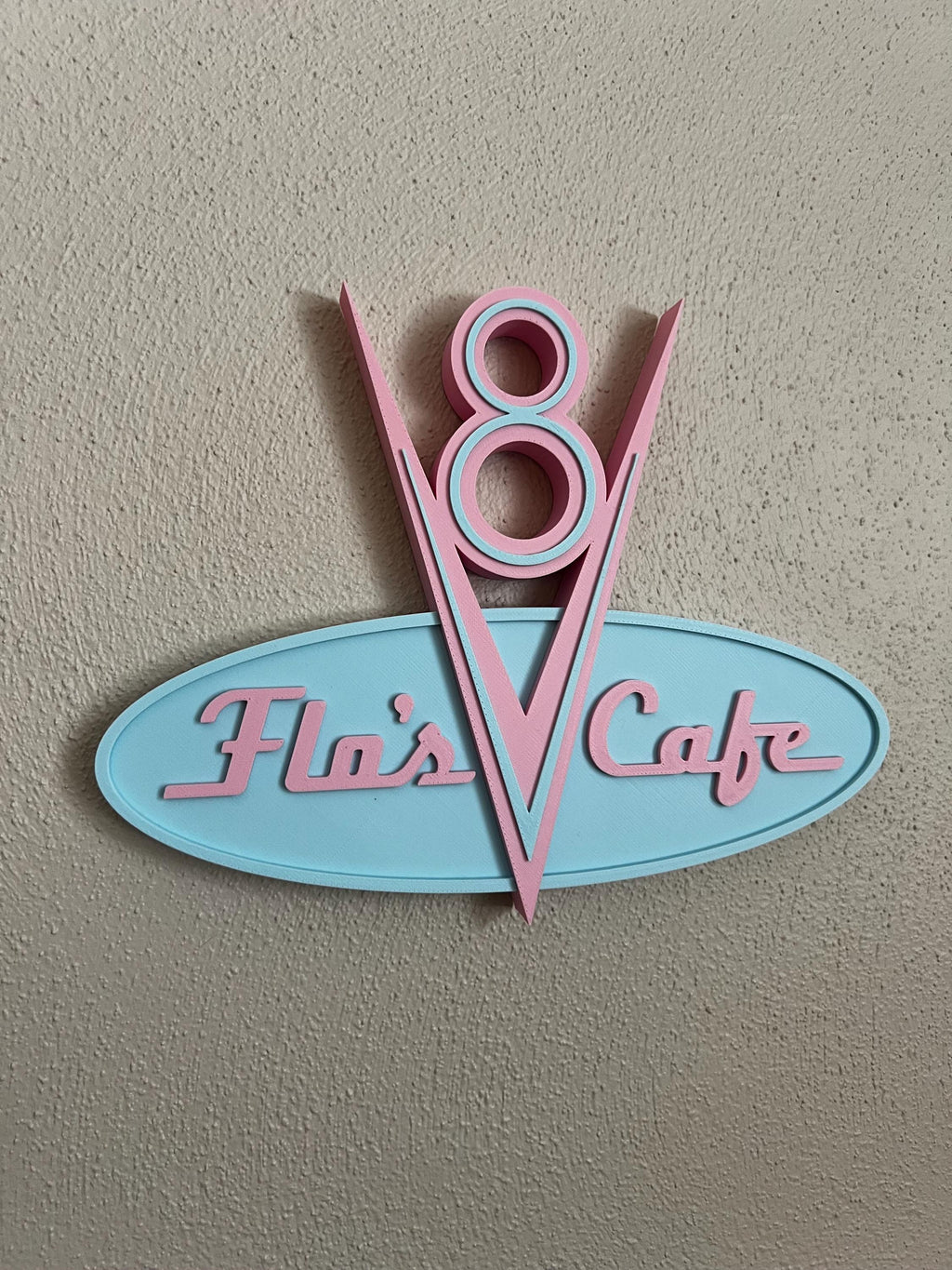 3D-Printed Cars-Inspired Gas Station Wall Sign – Made for Wall Display