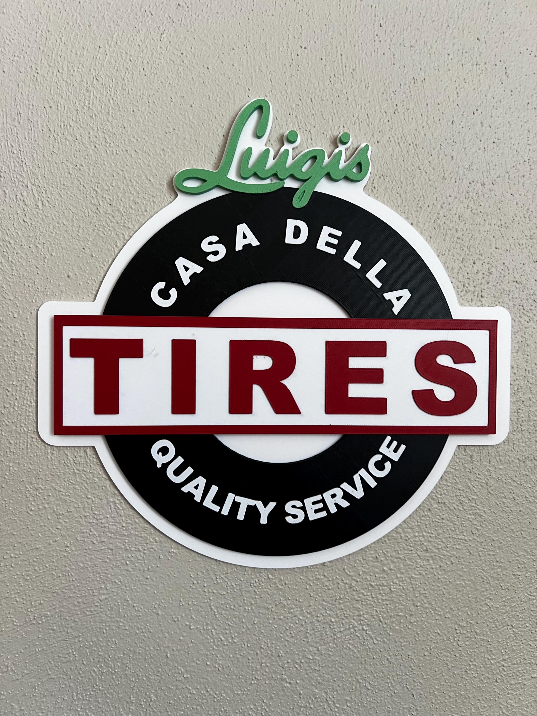 3D-Printed Cars-Inspired Tire Shop Sign – Made for Wall Display