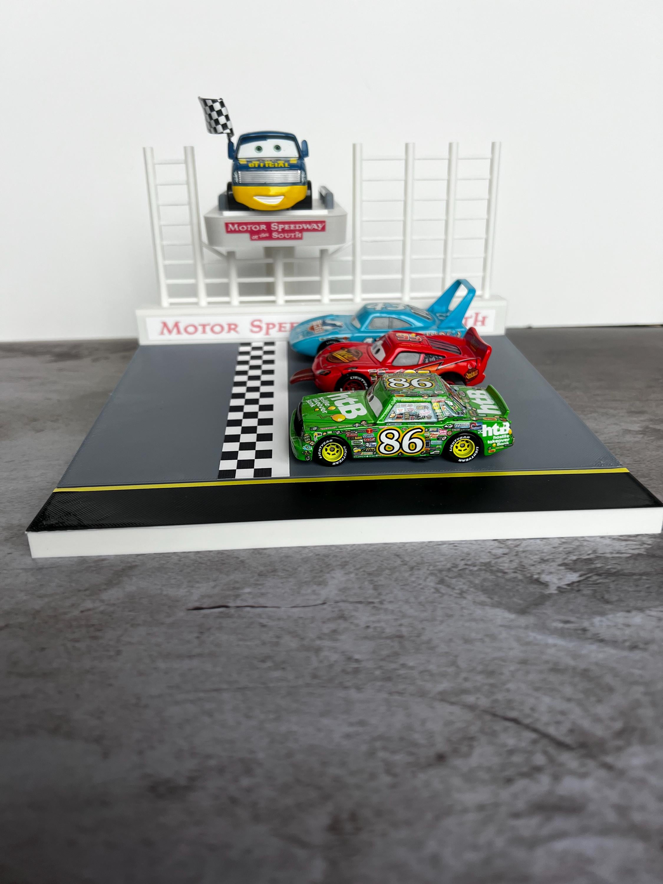 Cars Diorama Finish Line Scene | Cars Diorama | Gifts for Cars Collectors | Gifts for Kids | Piston Cup Racing
