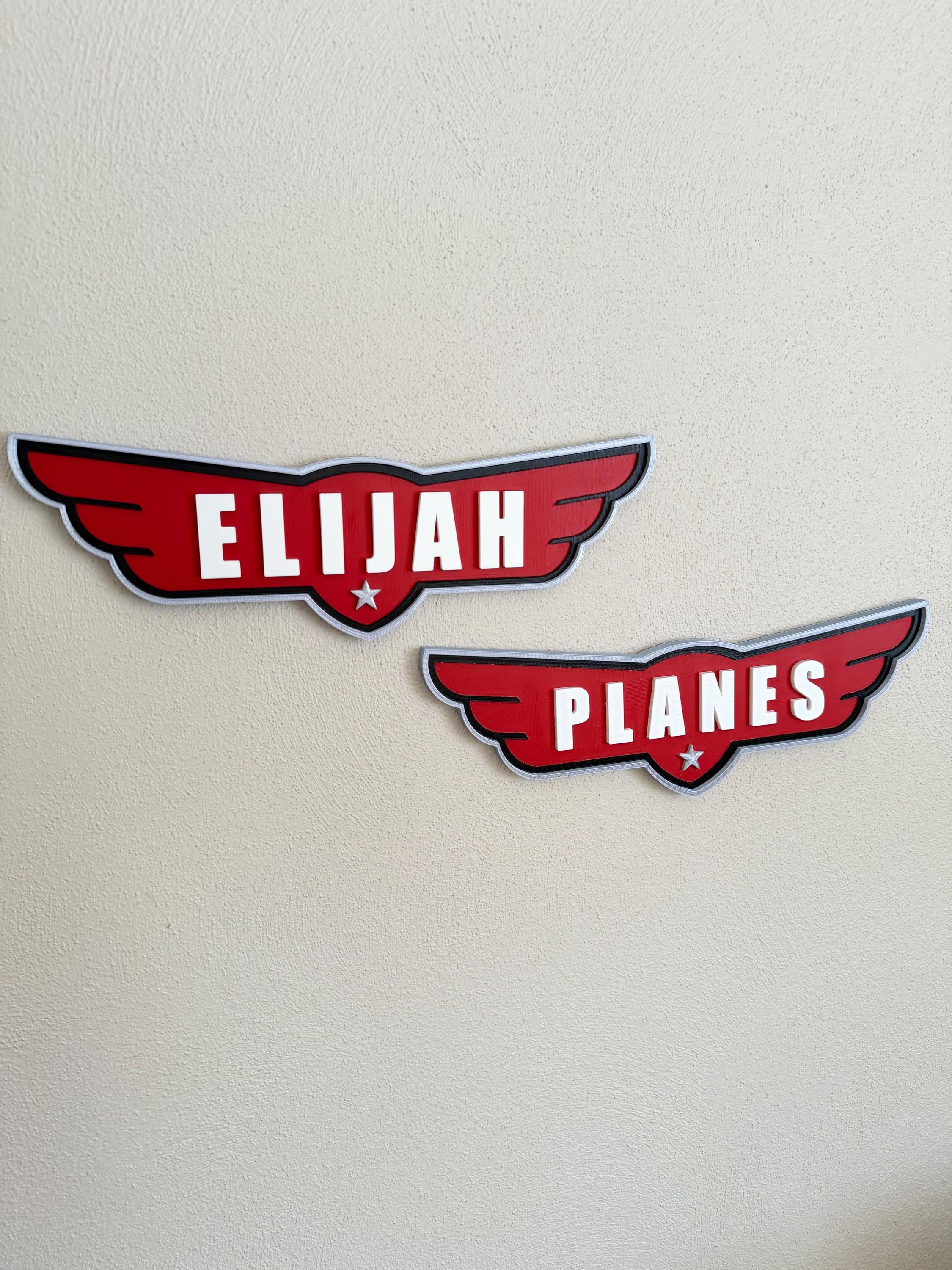 Custom 3D-Printed Planes-Inspired Wall Sign – Made for Wall Display