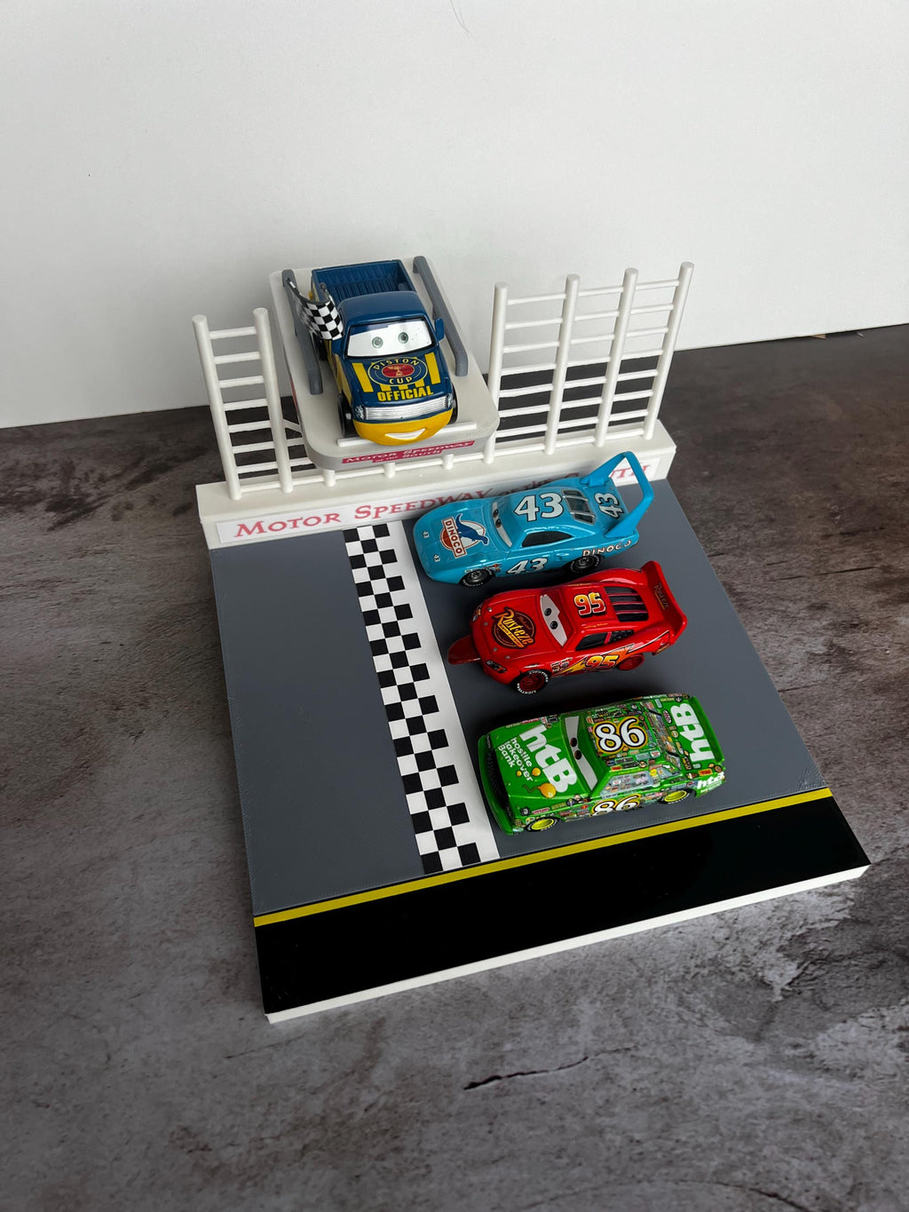 Cars Diorama Finish Line Scene | Cars Diorama | Gifts for Cars Collectors | Gifts for Kids | Piston Cup Racing